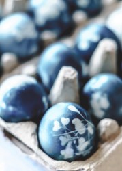 Blue Easter eggs