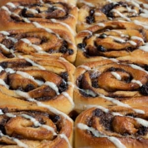 Festive Cinnamon Buns with Orange, Cinnamon & Maple Icing