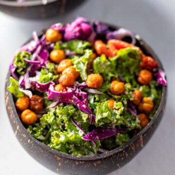 Vegan Kale Caesar Salad