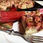 Rhubarb Banana Almond Cake
