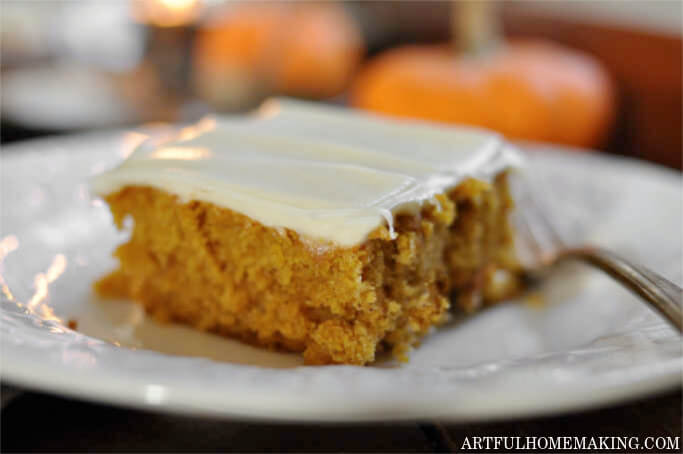 Pumpkin Bars with Cream Cheese Frosting