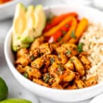 Chicken Fajita Bowls with Cauliflower Rice