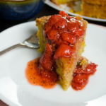 Strawberry Polenta Cake with Strawberry & Black Pepper Sauce