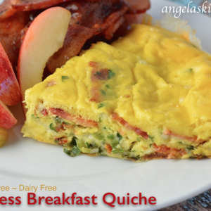 Crustless Breakfast Quiche, Gluten & Dairy Free