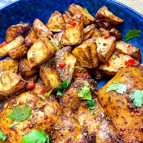 Air Fryer Chicken Thighs And Potatoes