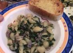 Pasta with White Beans, Sausage, and Mustard Greens