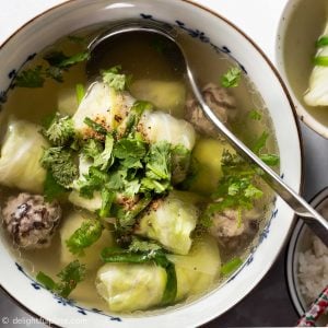 Pork Stuffed Cabbage Roll Soup