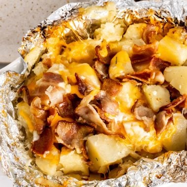Grilled Three-Cheese Potatoes