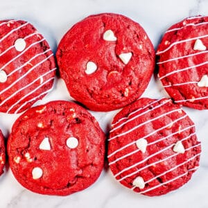 CRUMBL Red Velvet White Chocolate Chip Cookies