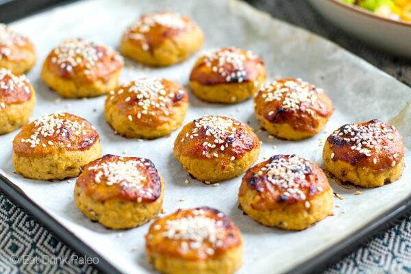 Japanese Baked Salmon Balls With Stir-fried Veggies