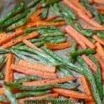 Roasted carrots and green beans