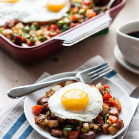 Potato Kielbasa Breakfast Hash