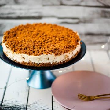 No Bake Biscoff Cheesecake {5 Ingredients}