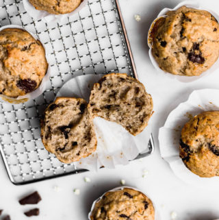 Banana Muffins with Chocolate Chunks