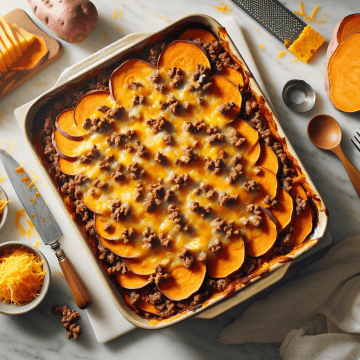 Sweet Potato Ground Beef Casserole Recipe for Thanksgiving