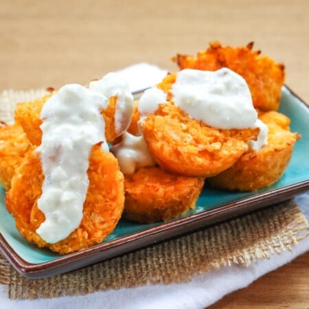 Buffalo Cauliflower Tots