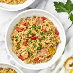 Instant Pot Chicken Paella {Fast + Easy}
