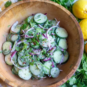 Creamy Vegan Cucumber Salad