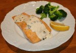 Baked Salmon with Creamy Lemon Sauce