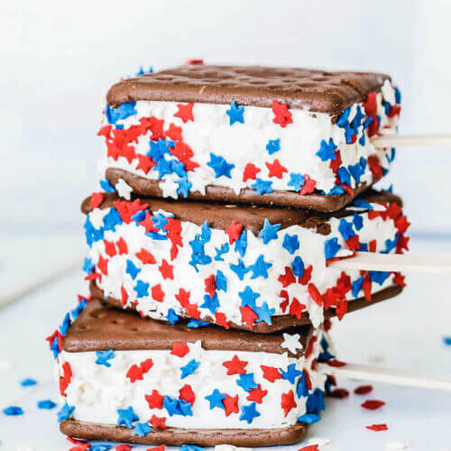 Easy 4th of July Treats | Ice Cream Sandwiches
