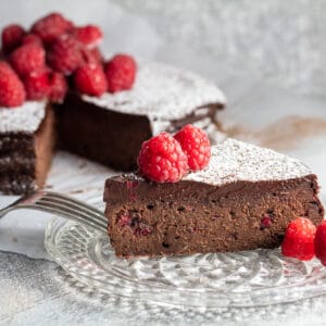 Flourless Chocolate Raspberry Cake