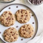 Healthy Chocolate Chip Oatmeal Cookies with Applesauce