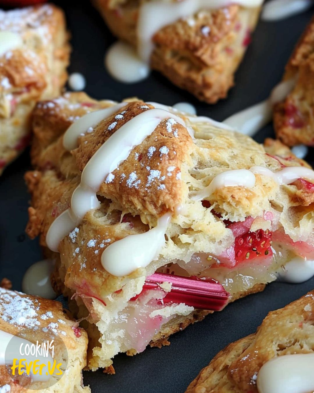 Strawberry Rhubarb Scones