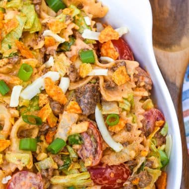 Crunchy Doritos Taco Pasta Salad