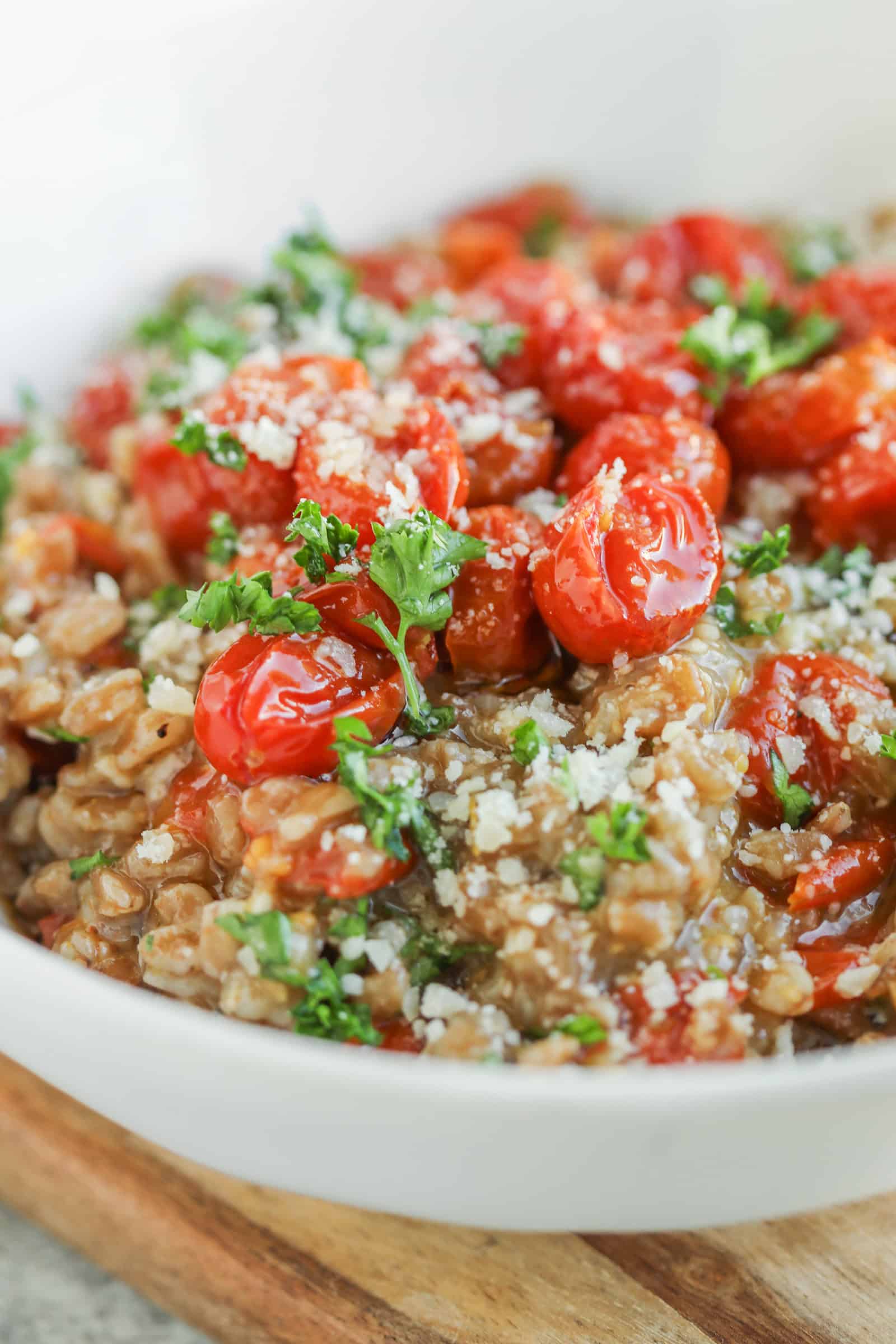 Farrotto with Confited Tomatoes