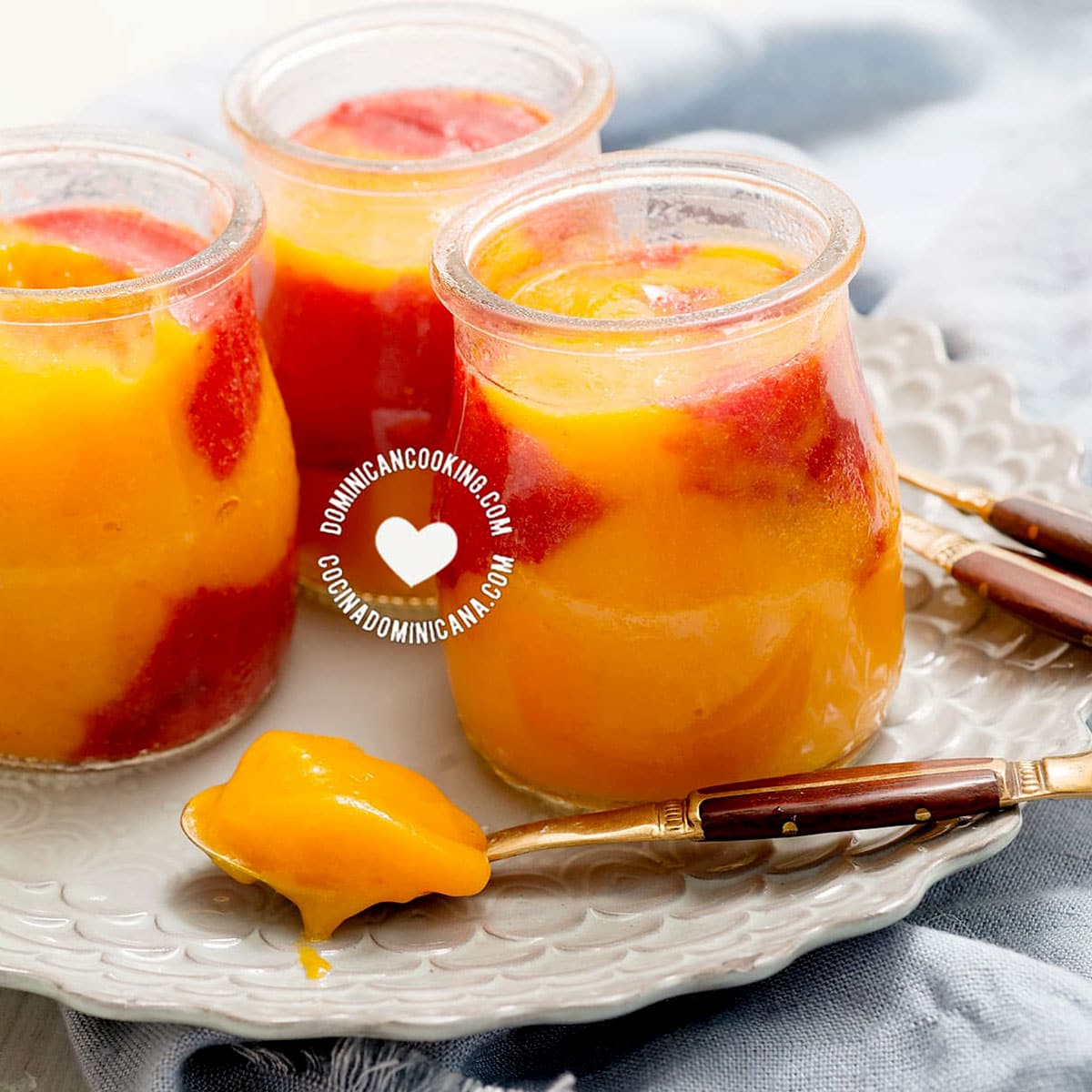 Helado de Potecito (Frozen Mango & Strawberry Jars)