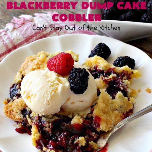 Gluten Free Blackberry Dump Cake Cobbler