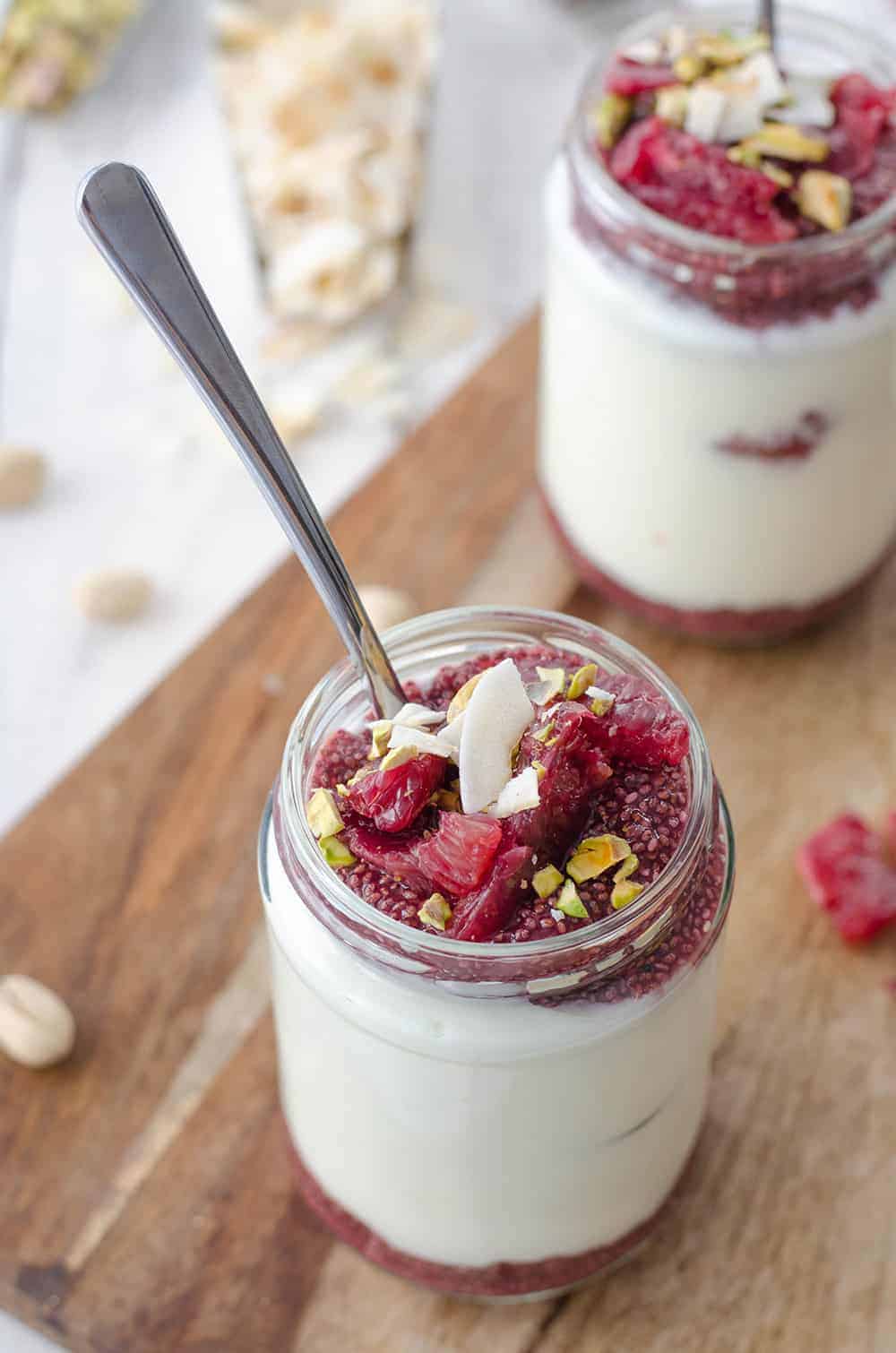 Blood Orange Chia Pudding Parfaits