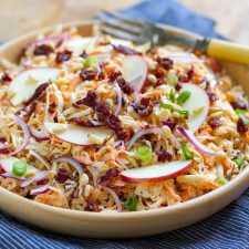 Pimped-Up Celeriac Slaw with Pancetta & Pine Nuts
