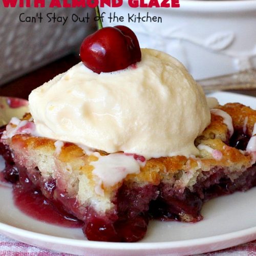 Cherry Cobbler with Almond Glaze