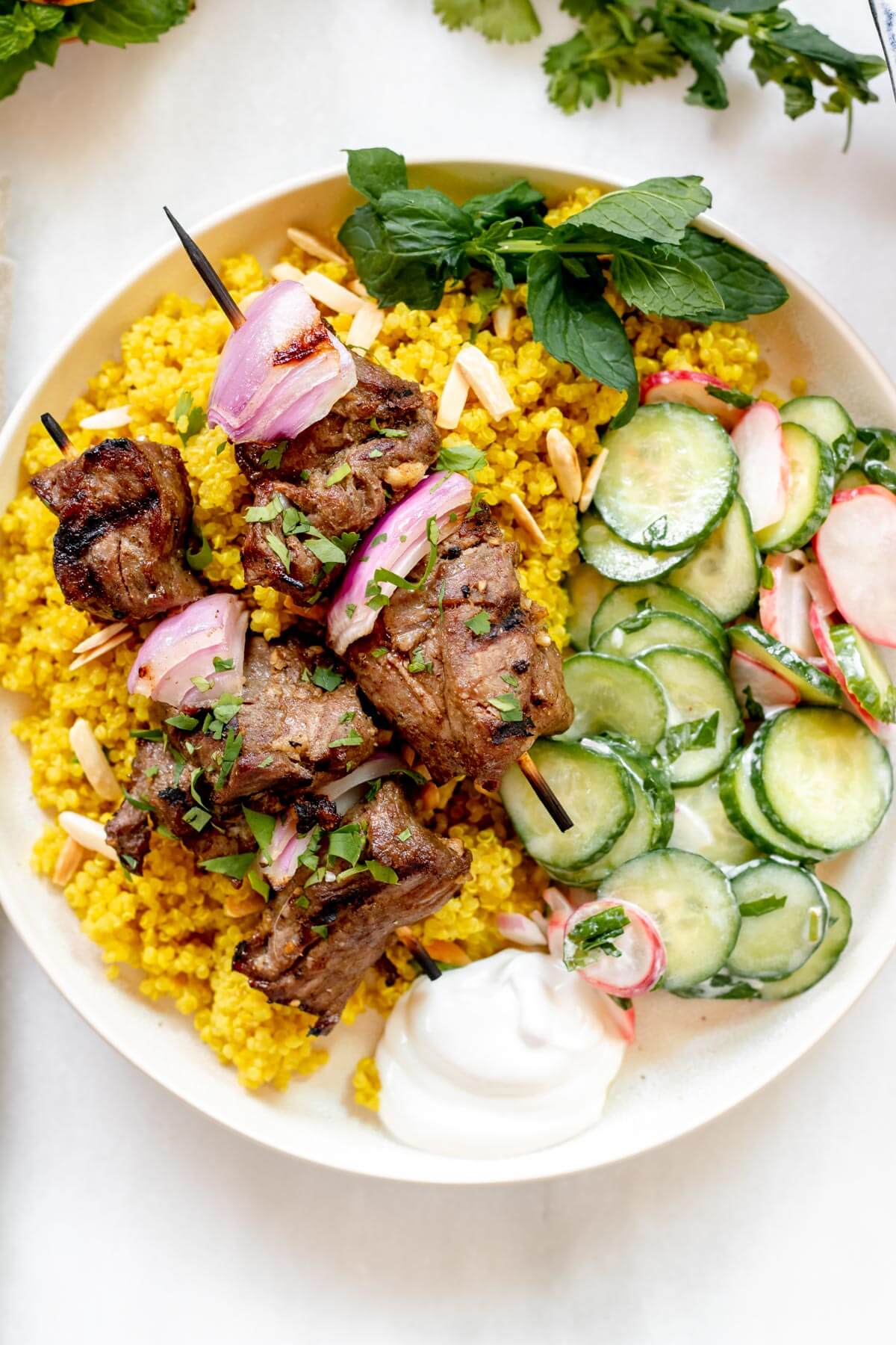 Moroccan Inspired Grilled Lamb Kebabs