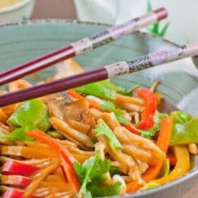Vegan Udon Noodle Stir Fry