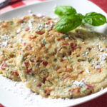 Rhubarb Basil Pfannkuchen