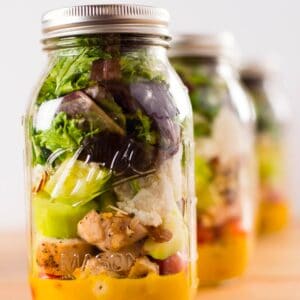 Make-Ahead Mason Jar Salads For The Week + A Killer Clean Honey Mustard
Dressing!