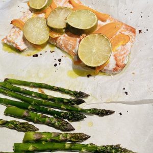 Sheet Pan Salmon and Fresh Asparagus