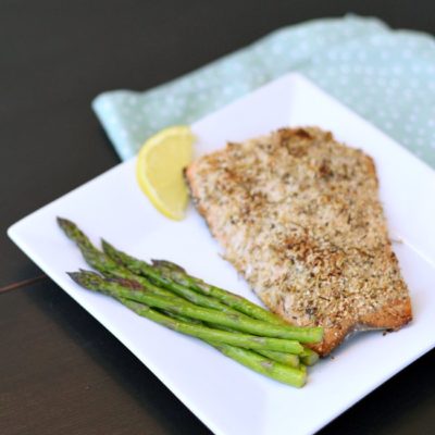 Paleo Italian Almond Crusted Salmon