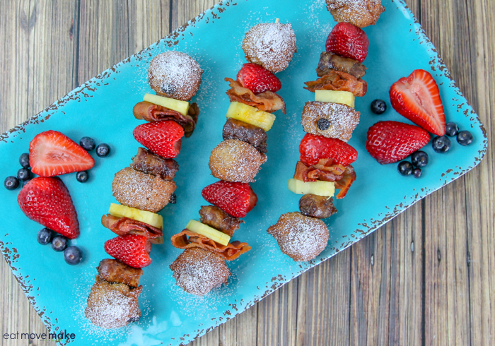 Blueberry Lemon Poppyseed Pancake Balls and Breakfast Kabobs