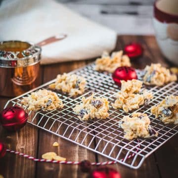 White Chocolate Cranberry Cornflake Clusters