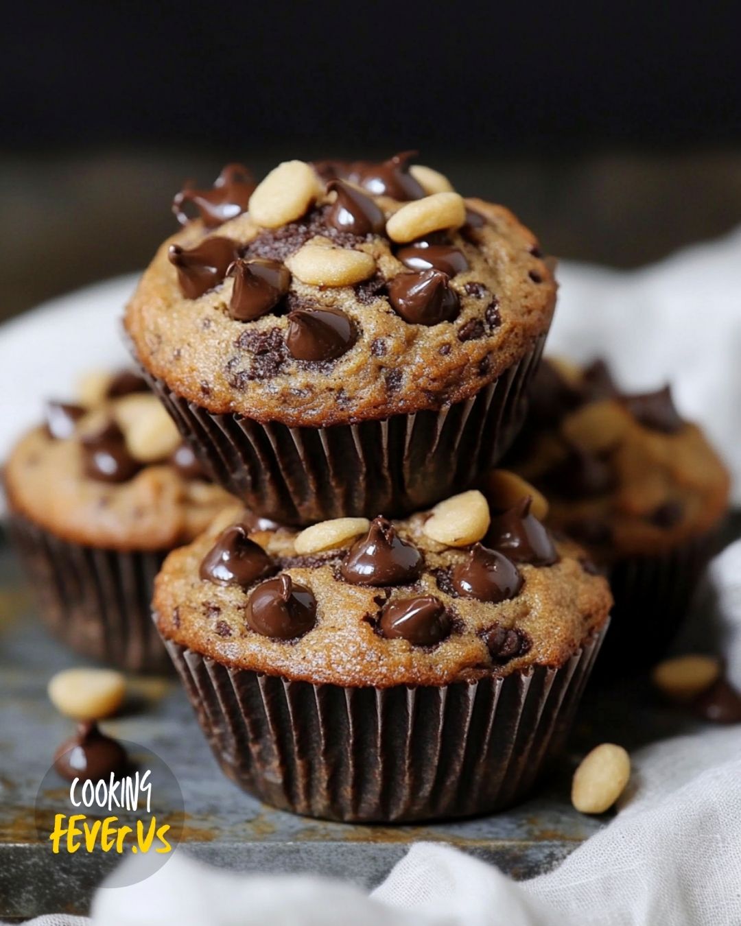 Chocolate-Filled Banana Muffins