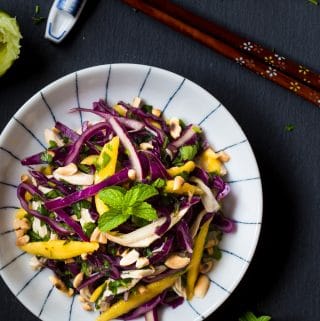 Chicken cabbage mango salad