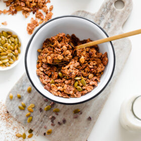 Mexican Granola with Cocao Nibs and Pumpkin Seeds