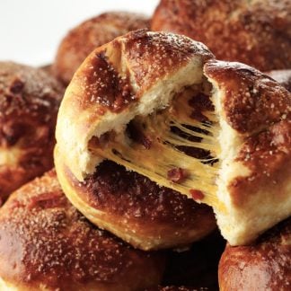 Bacon Cheddar Pretzel Rolls