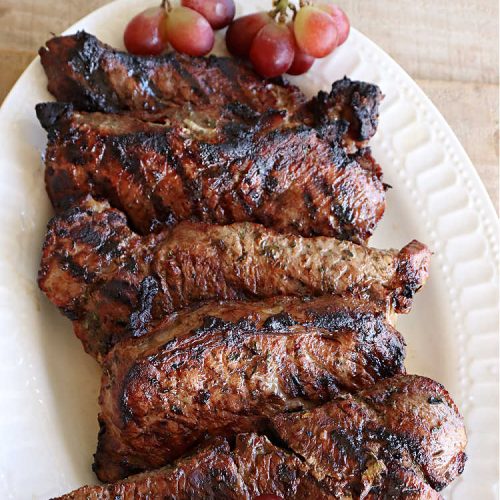 Marinated New York Strip Steaks