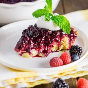 Mixed Berry-Custard Pie