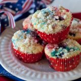 4th of July Blueberry Cranberry Muffins