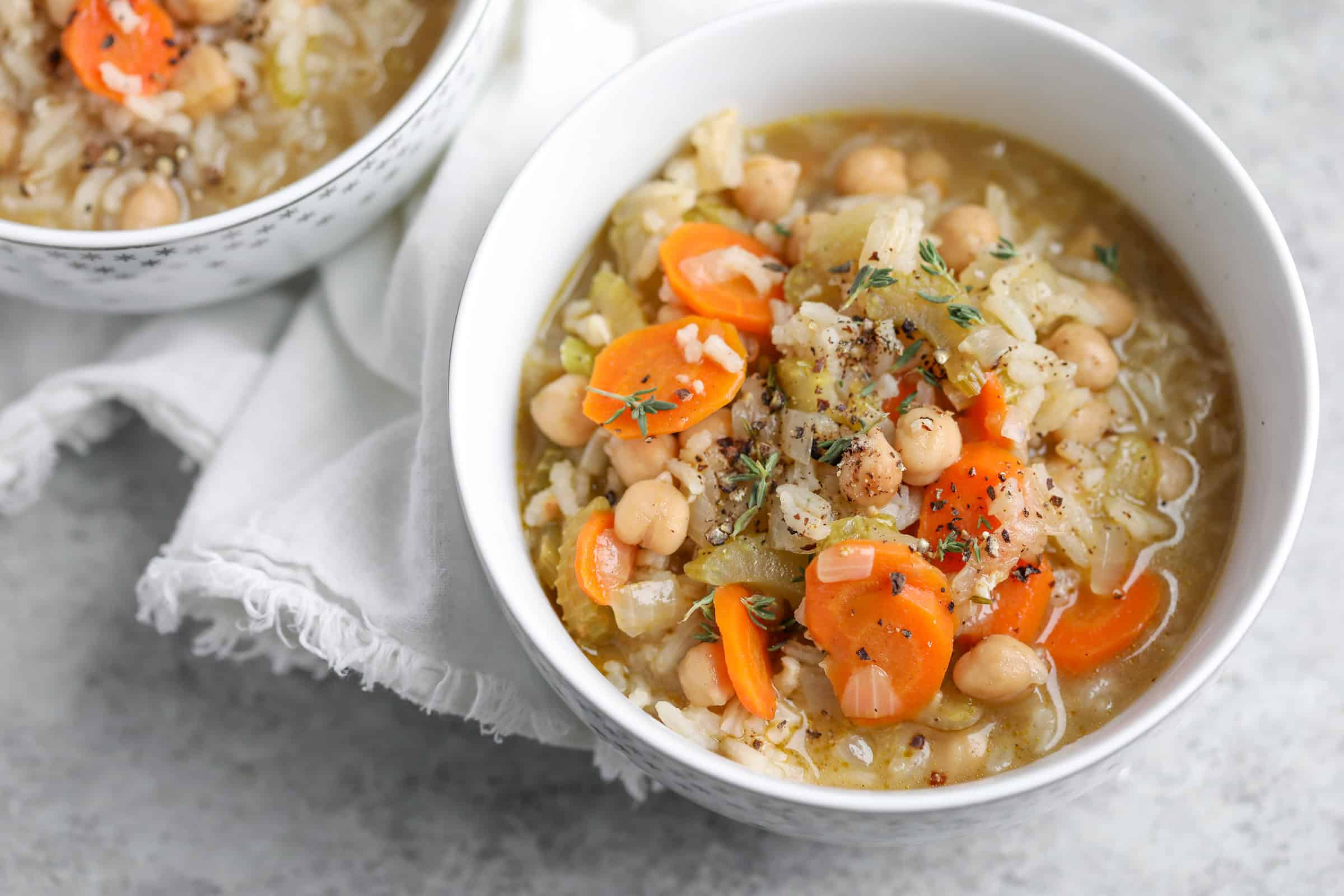 Vegan Chickpea and Rice Soup